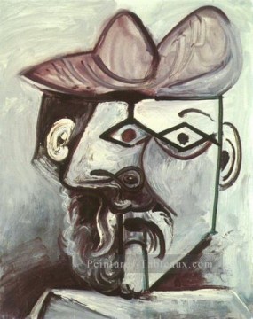 Tete d Man 1973 2 cubist Pablo Picasso Peinture à l'huile